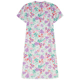 SARA S/S PRINTED DRESS - BRIGHT WHITE