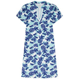 SARA S/S DRESS - ARUBA BLUE