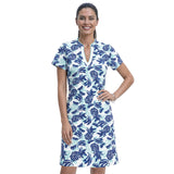 SARA S/S DRESS - ARUBA BLUE