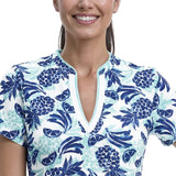 SARA S/S DRESS - ARUBA BLUE