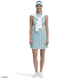 L’ACEY ZIP COURT PRINTED DRESS - ARUBA BLUE
