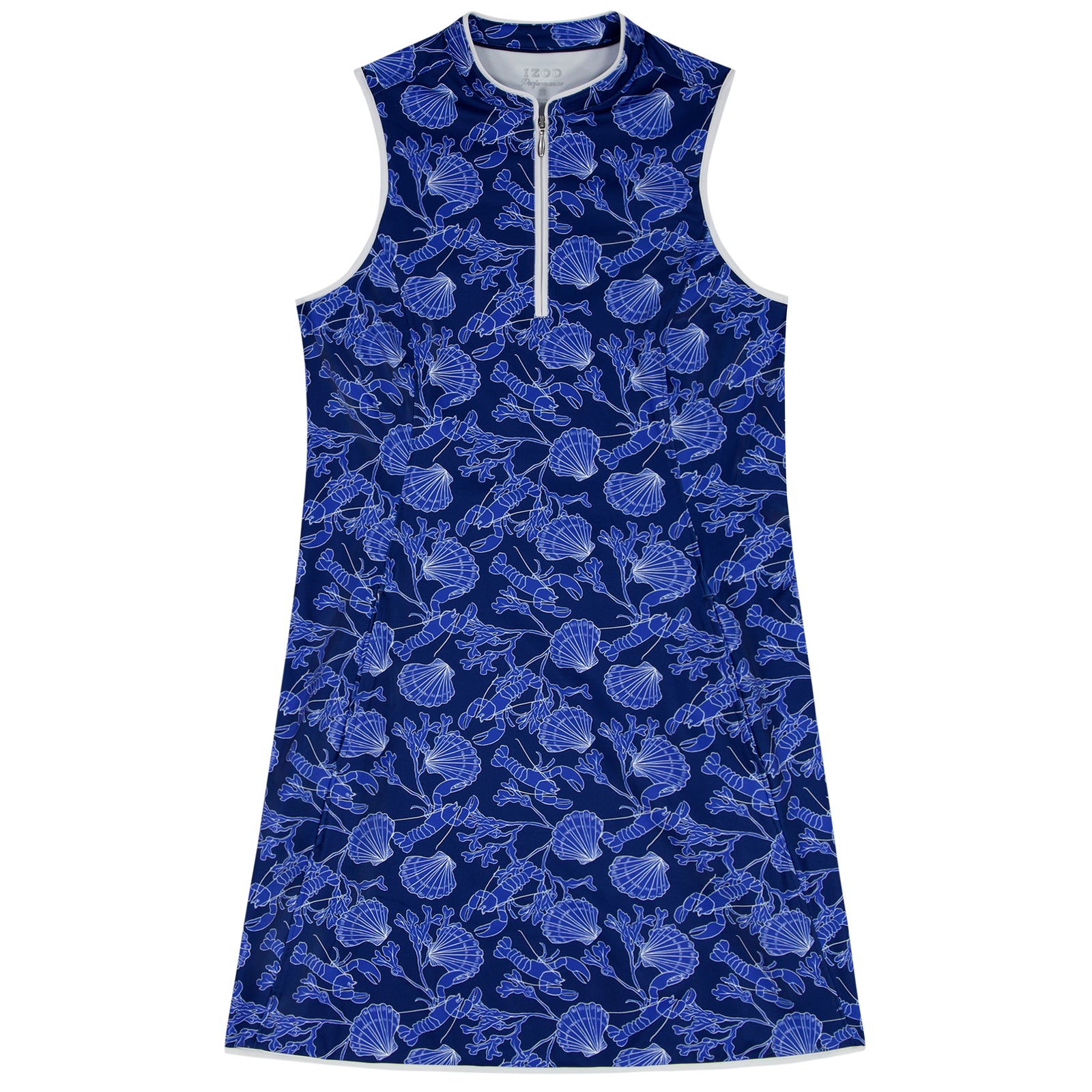 L'ACEY ZIP COURT PRINTED DRESS - SODALITE BLUE – IZOD