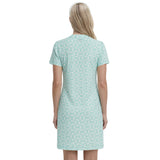 SARA S/S PRINTED DRESS - ARUBA BLUE