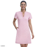 SARA S/S PRINTED DRESS - PRISM PINK