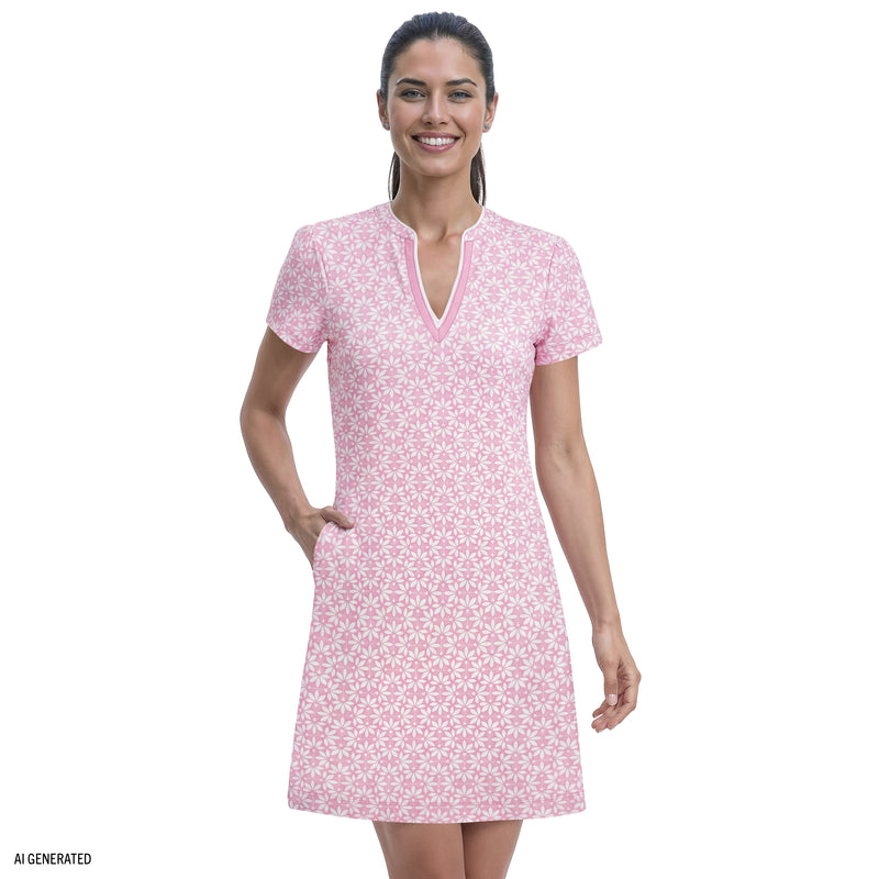 sara pink dress Sara Floral Ruffle Chiffon Mini Dress, Pink S