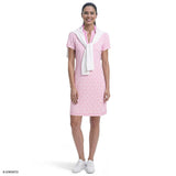 SARA S/S PRINTED DRESS - PRISM PINK