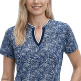 SARA S/S PRINTED DRESS - MEDIEVAL BLUE