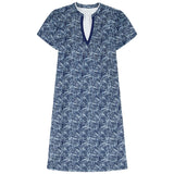 SARA S/S PRINTED DRESS - MEDIEVAL BLUE