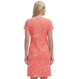 SARA S/S PRINTED DRESS - FRESH SALMON