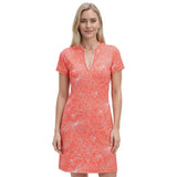 SARA S/S PRINTED DRESS - FRESH SALMON