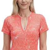 SARA S/S PRINTED DRESS - FRESH SALMON