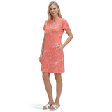 SARA S/S PRINTED DRESS - FRESH SALMON