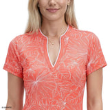 SARA S/S PRINTED DRESS - FRESH SALMON