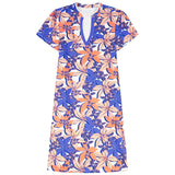 SARA S/S PRINTED DRESS - FRESH SALMON