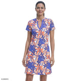 SARA S/S PRINTED DRESS - FRESH SALMON