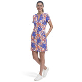 SARA S/S PRINTED DRESS - FRESH SALMON