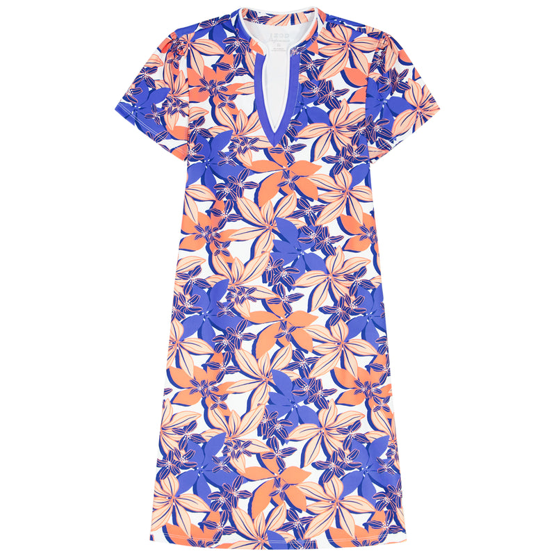 short sleeve printed dress Green Boho Floral Mini Dress Wrap Style V-Neck A-Line Summer Dress