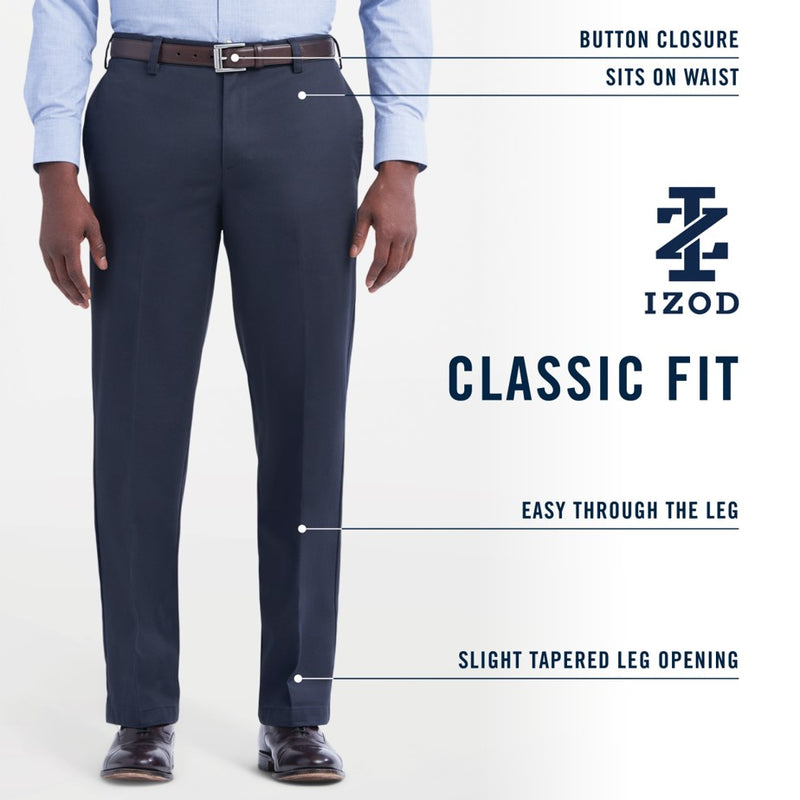 AMERICAN CHINO FLAT-FRONT CLASSIC FIT PANT - NAVY