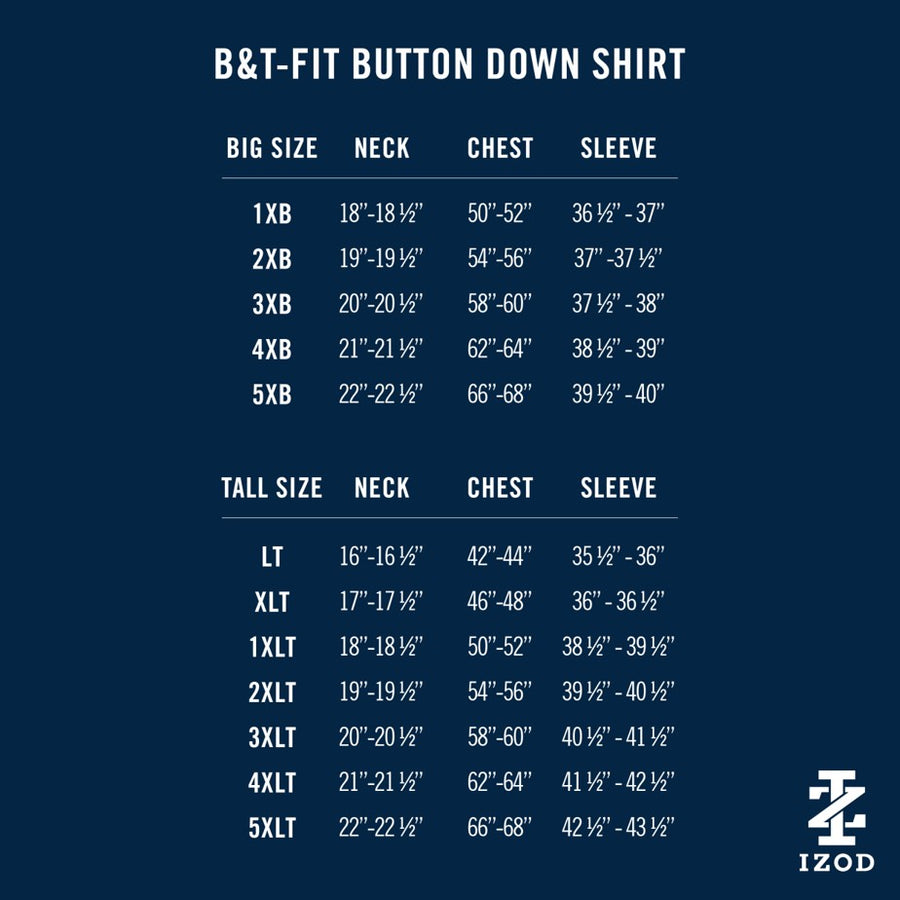 Big & Tall Performance Comfort L/S Shirt - Estate Blue – IZOD