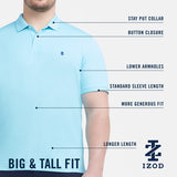 BIG & TALL ADVANTAGE PERFORMANCE POLO - REAL RED