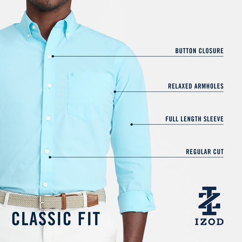 PERFORMANCE COMFORT LONG-SLEEVE SOLID BUTTON-DOWN SHIRT - GOLDEN CREAM