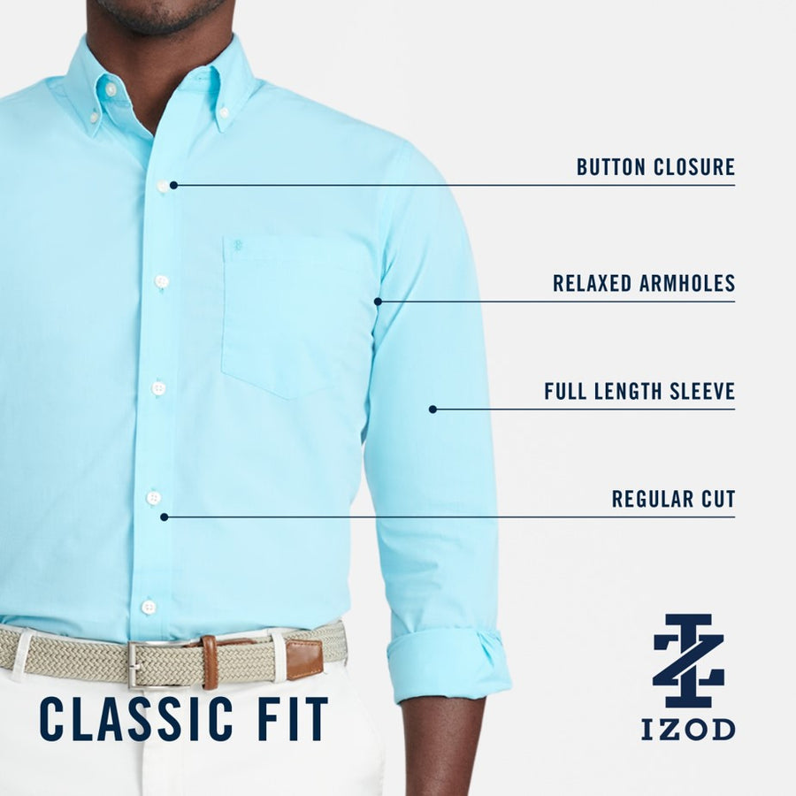 Performance Comfort L/S Shirt - Izod Sportswear - Bright White