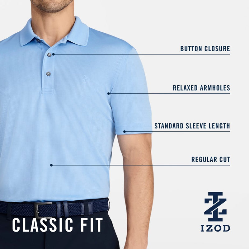 Golf Grid Polo - Izod Sportswear - Asphalt