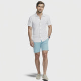 LUXURY S/S BUTTON-DOWN SHIRT - BRIGHT WHITE