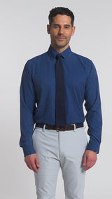 TRAVELER BUTTON DOWN DRESS SHIRT - TH DARK NAVY