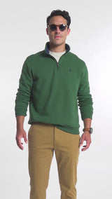 ADVANTAGE PERFORMANCE QUARTER ZIP FLEECE - DARK GREEN