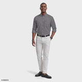 STRATTON FLANNEL BUTTON-DOWN SHIRT - ULTIMATE GRAY