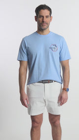 SALTWATER SHORT SLEEVE GRAPHIC TEE - PLACID BLUE