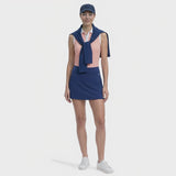ALLY SLEEVELESS PRINTED POLO - FRESH SALMON