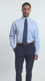 ALL-OVER STRETCH BUTTON-DOWN DRESS SHIRT (BUTTON DOWN COLLAR) - WATER MILL