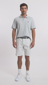 INTERLOCK SHORT SLEEVE POLO - HARBOR MIST