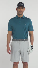 GOLF SWINGFLEX ELITE MESH POLO - BLUE CORAL