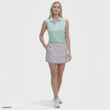 ALLY PRINTED SLEEVELESS POLO - YUCCA