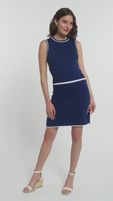 JAMIE SWEATER DRESS - MEDIEVAL BLUE