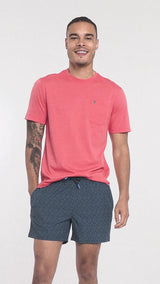 SALTWATER S/S POCKET TEE - ROSE OF SHARON