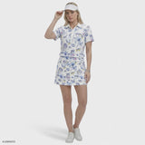 ALLY PRINTED S/S POLO - BRIGHT WHITE