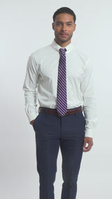 COOL FX BUTTON DOWN DRESS SHIRT SLIM - WHITE