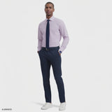 ROYAL TEXTURE L/S BUTTON-DOWN DRESS SHIRT - ENGLISH LAVENDER