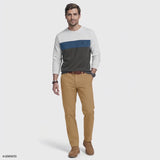 ADVANTAGE PERFORMANCE COLORBLOCK CREWNECK FLEECE  - BRIGHT WHITE