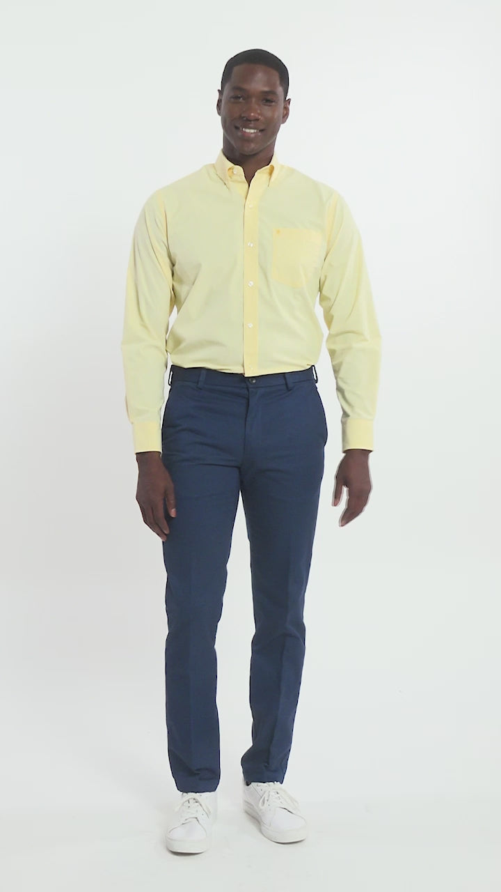 chino pants dress shirt The Khaki All Season Richmond Custom Pant up style with the Mens Mizzen+Main Helmsman Chino Pants. Effortless Style: How to Dress