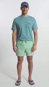 SALTWATER BEACH PERFORMANCE SWIM TRUNK - BIRDS EGG GREEN