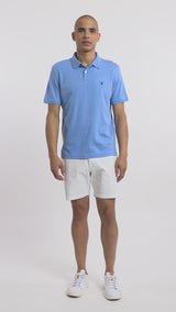 INTERLOCK SHORT SLEEVE POLO - CORNFLOWER BLUE