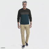 ADVANTAGE PERFORMANCE COLORBLOCK CREWNECK FLEECE  - BLACK