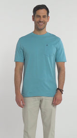 SALTWATER SOFT WASH 
POCKET CREW - DELPHINIUM BLUE
