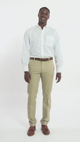 PERFORMANCE COMFORT LONG SLEEVE BUTTON DOWN SHIRT - BRIGHT WHITE