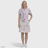 SARA S/S PRINTED DRESS - BRIGHT WHITE